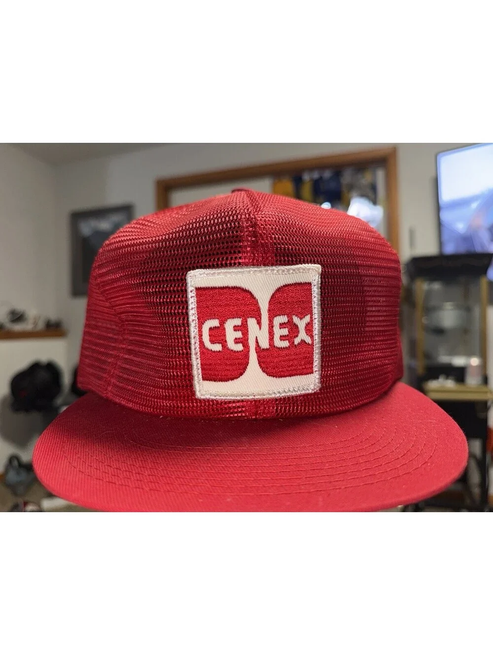 Vintage CENEX Red All-Mesh Trucker Hat/Cap
